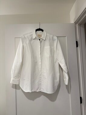 Casual White Button-Up Shirt